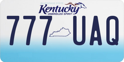 KY license plate 777UAQ