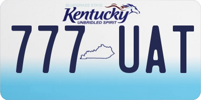 KY license plate 777UAT