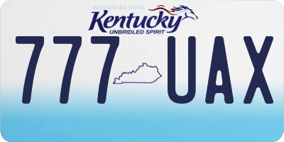 KY license plate 777UAX