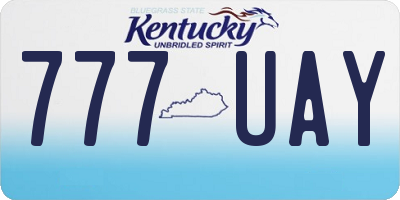 KY license plate 777UAY