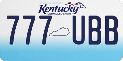 KY license plate 777UBB