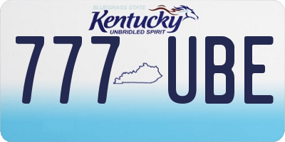 KY license plate 777UBE