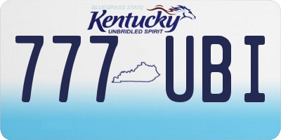 KY license plate 777UBI