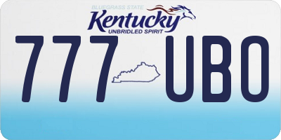 KY license plate 777UBO