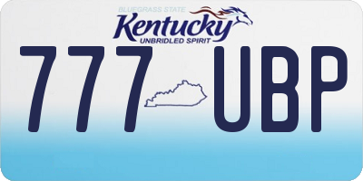 KY license plate 777UBP