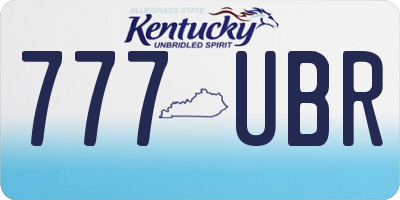 KY license plate 777UBR