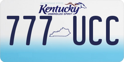 KY license plate 777UCC