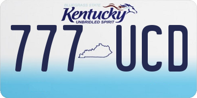 KY license plate 777UCD