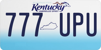 KY license plate 777UPU