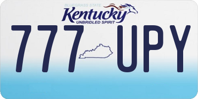 KY license plate 777UPY