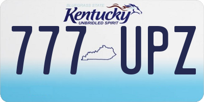 KY license plate 777UPZ