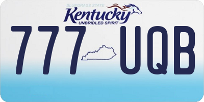 KY license plate 777UQB