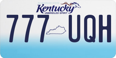 KY license plate 777UQH