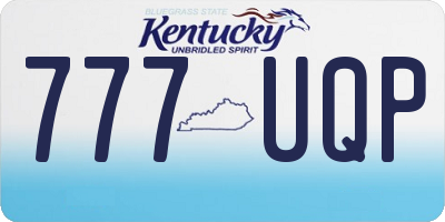 KY license plate 777UQP