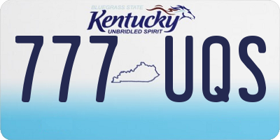 KY license plate 777UQS