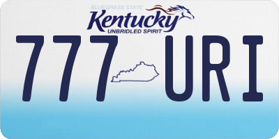 KY license plate 777URI