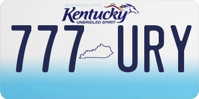 KY license plate 777URY