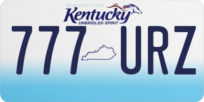KY license plate 777URZ