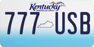 KY license plate 777USB