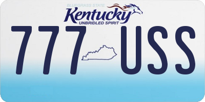 KY license plate 777USS
