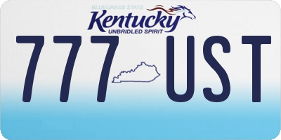 KY license plate 777UST