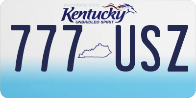 KY license plate 777USZ
