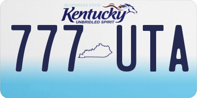 KY license plate 777UTA