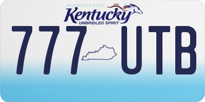KY license plate 777UTB