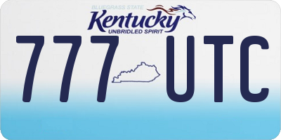 KY license plate 777UTC