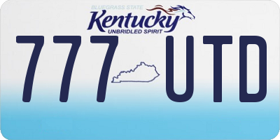 KY license plate 777UTD