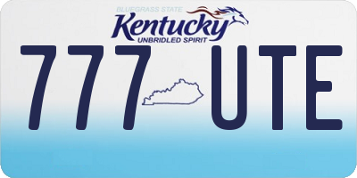 KY license plate 777UTE