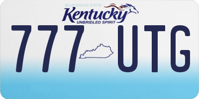 KY license plate 777UTG