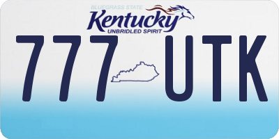 KY license plate 777UTK