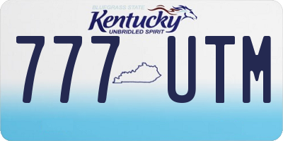 KY license plate 777UTM