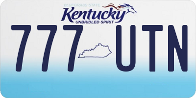 KY license plate 777UTN
