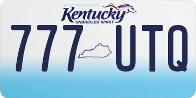 KY license plate 777UTQ