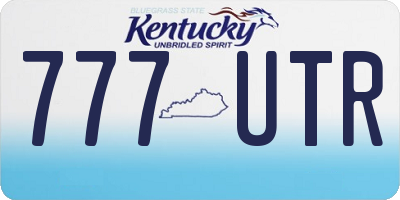 KY license plate 777UTR