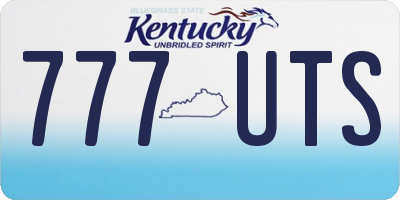 KY license plate 777UTS