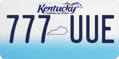 KY license plate 777UUE
