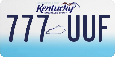KY license plate 777UUF