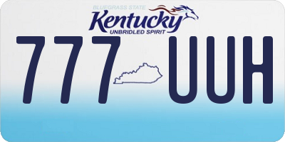 KY license plate 777UUH