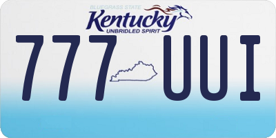 KY license plate 777UUI