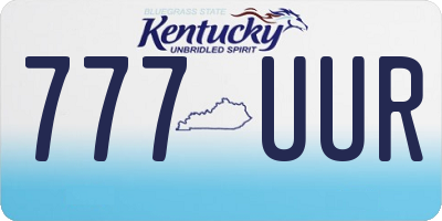KY license plate 777UUR