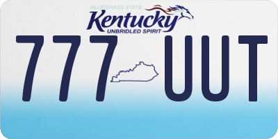 KY license plate 777UUT