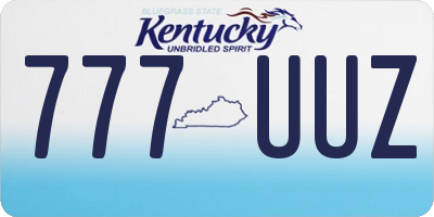 KY license plate 777UUZ