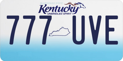 KY license plate 777UVE