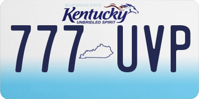 KY license plate 777UVP