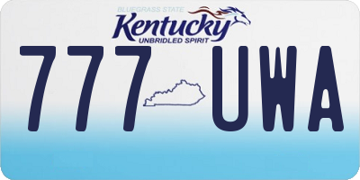 KY license plate 777UWA