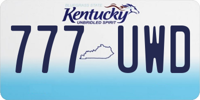 KY license plate 777UWD