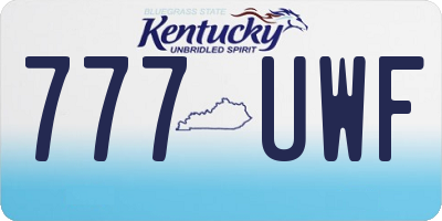 KY license plate 777UWF
